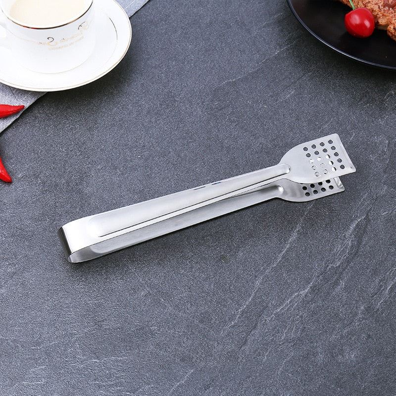 Stainless Steel BBQ Food Tongs Anti Heat Bread Clip Pastry Clamp Barbecue Tongs