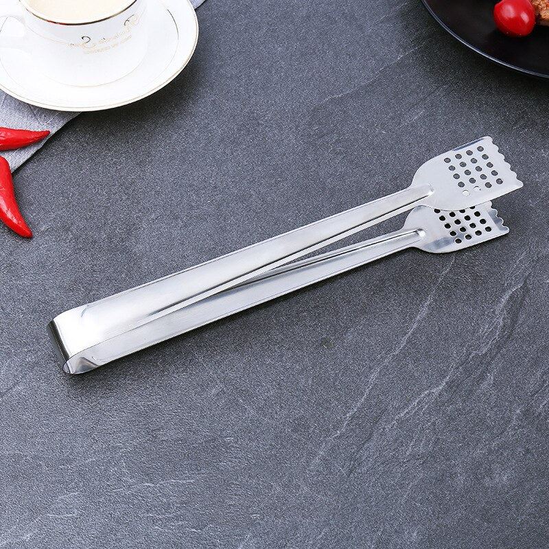 Stainless Steel BBQ Food Tongs Anti Heat Bread Clip Pastry Clamp Barbecue Tongs