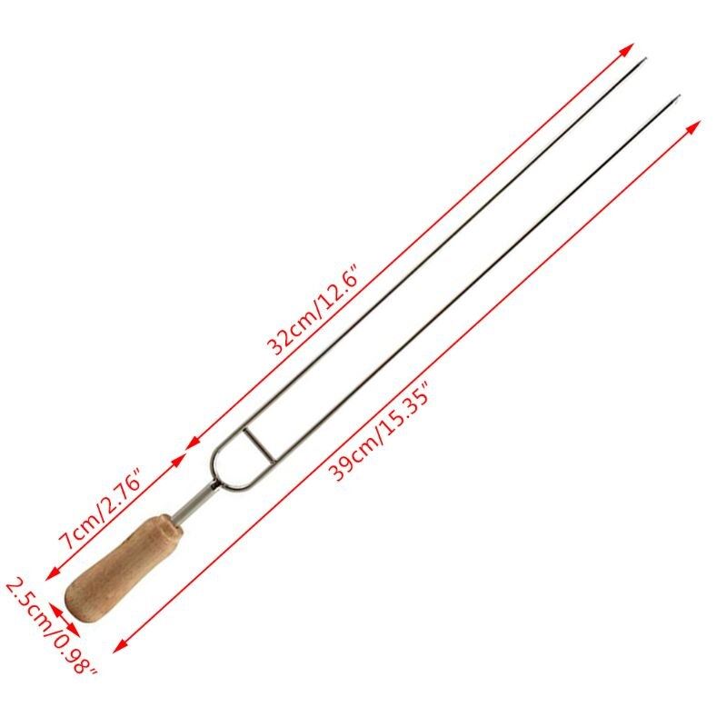 Stainless Steel U-Shaped Barbecue Brazing Fork Needle Grilling Skewers Doub