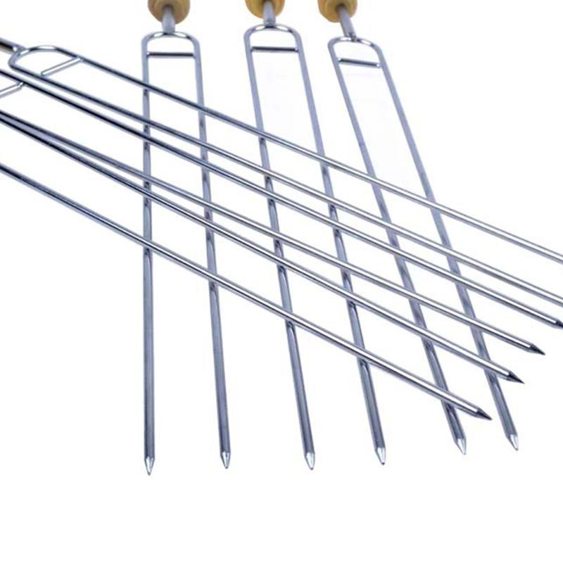 Stainless Steel U-Shaped Barbecue Brazing Fork Needle Grilling Skewers Doub