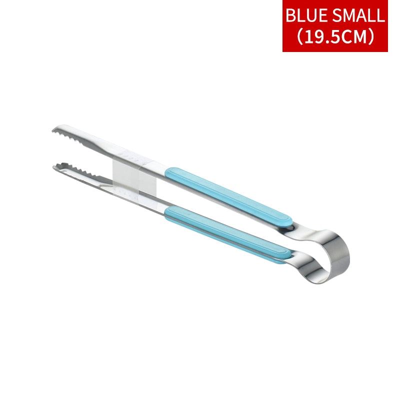 WORTHBUY Gold Stainless Steel Food Tongs Non-Slip Serving Tongs For BBQ Meat Sal