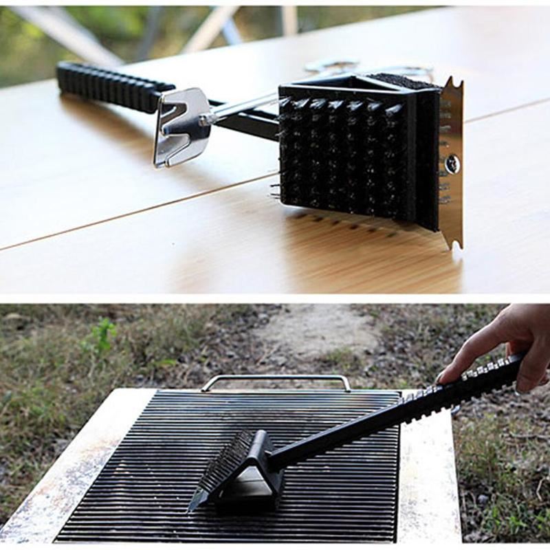 Corner Copper Wire Brush Barbecue Grill Oven Cleaning Bbq Brush Copper Wi