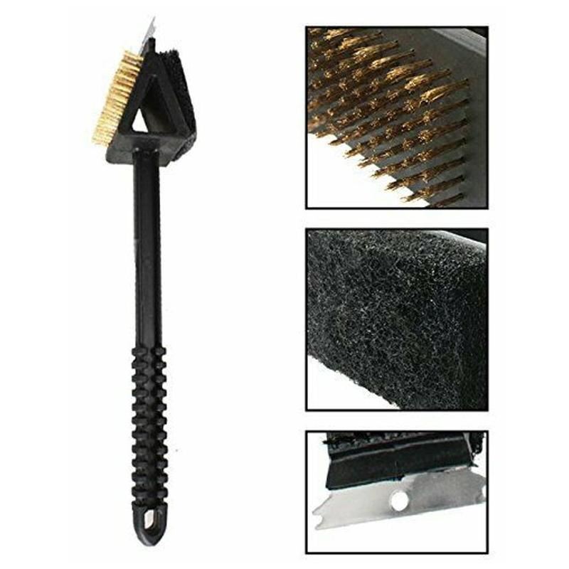 Corner Copper Wire Brush Barbecue Grill Oven Cleaning Bbq Brush Copper Wi
