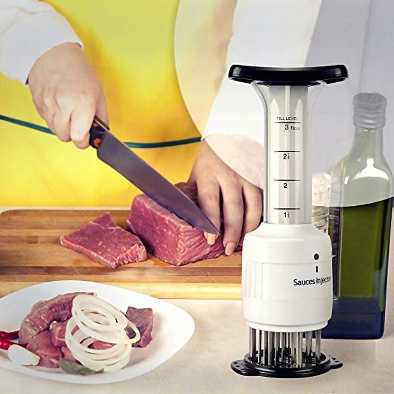 Meat Tenderizer & Marinade Injector Barbecue Seasoning Sauce Injectors Ki