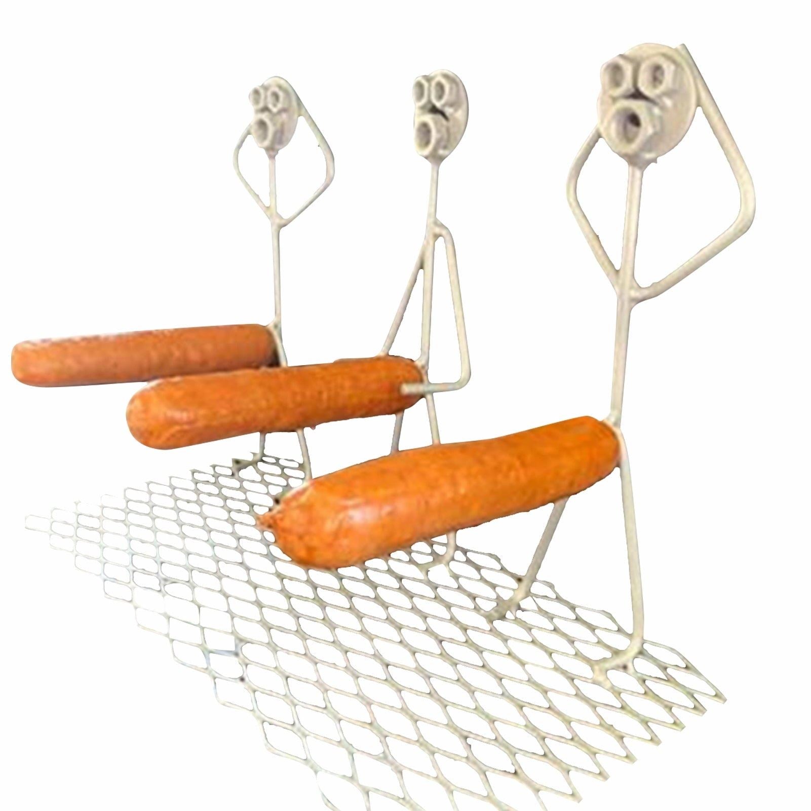 Portable Hot Dog Rack Stainless Steel Barbecue Grill Vertical Sausage Roaster