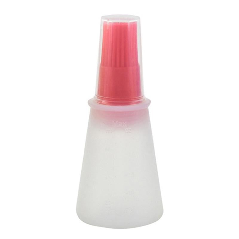 1 Pcs Portable Silicone Bottle With Brush Grill Oil Brushes Liquid Oil Pastry  B