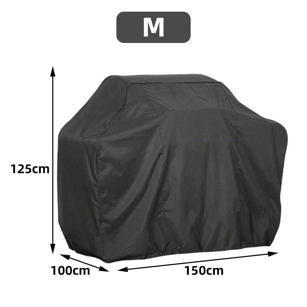 Waterproof BBQ Grill Cover 5 Size Black Outdoor 190T Barbeque Cover Anti-Dust Pr