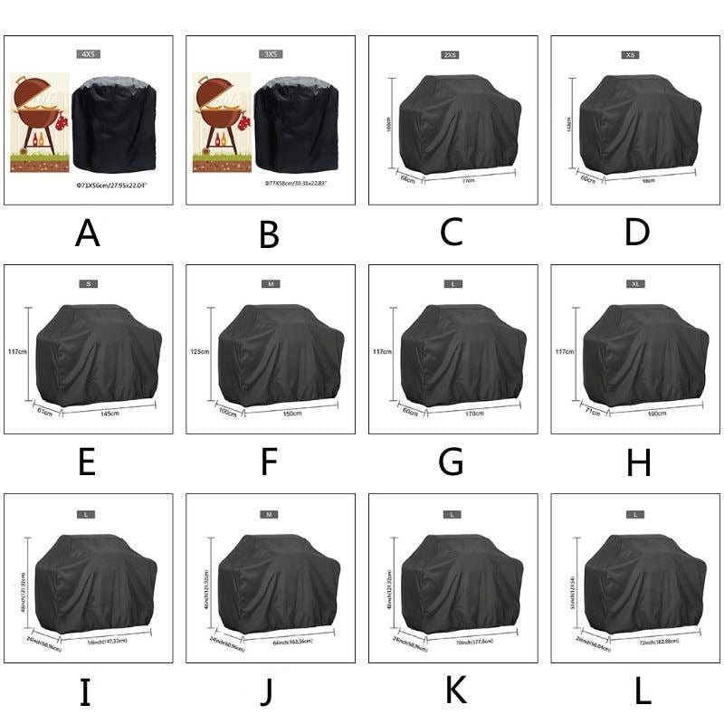 Waterproof BBQ Cover Anti-Dust Outdoor Heavy Duty Charbroil Grill Cover Rain Pro