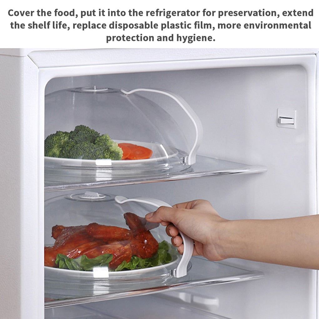 Food Cover Microwave Oven Dish Pan Lid Plate Stove Cover Cookware Lid Transparen