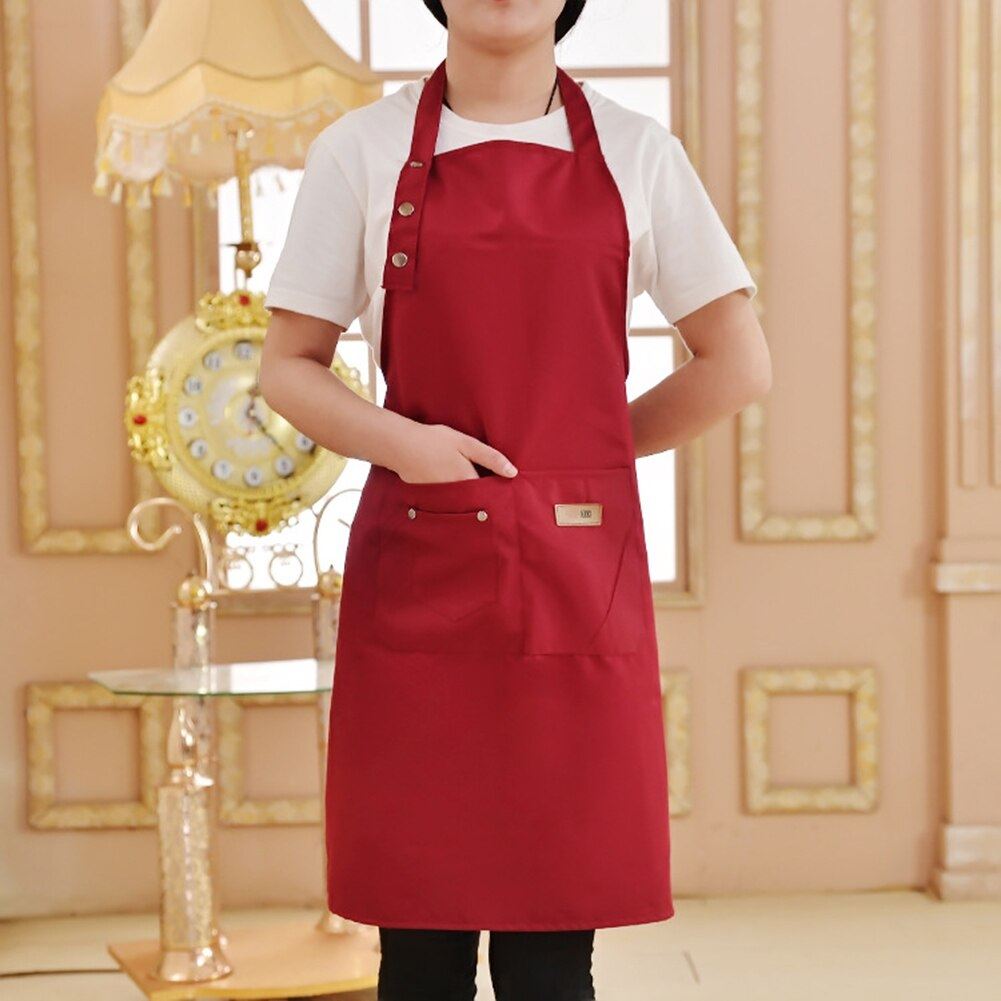 Adjustable BBQ Apron Cooking Kitchen Canvas Apron Woman Men Chef Waiter Cafe Sho
