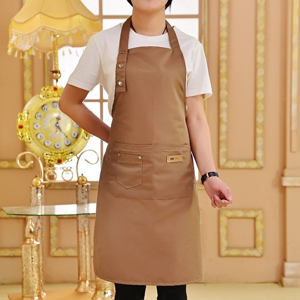Adjustable BBQ Apron Cooking Kitchen Canvas Apron Woman Men Chef Waiter Cafe Sho
