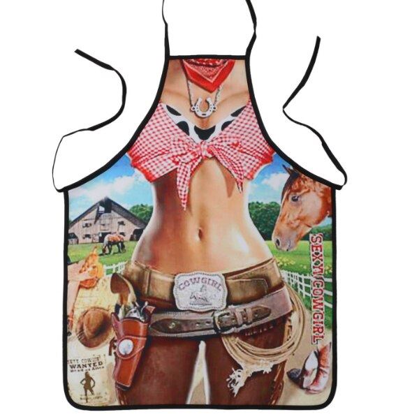 3D Funny Aprons Sexy Muscle Man & Women Apron Dinner BBQ Party Cooking Apron Adu