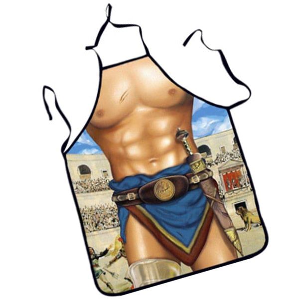 3D Funny Aprons Sexy Muscle Man & Women Apron Dinner BBQ Party Cooking Apron Adu