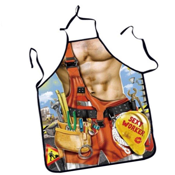3D Funny Aprons Sexy Muscle Man & Women Apron Dinner BBQ Party Cooking Apron Adu