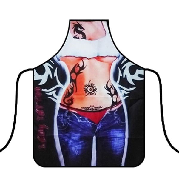 3D Funny Aprons Sexy Muscle Man & Women Apron Dinner BBQ Party Cooking Apron Adu