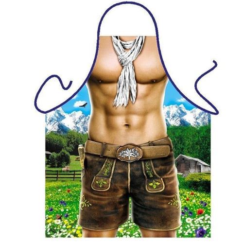 3D Funny Aprons Sexy Muscle Man & Women Apron Dinner BBQ Party Cooking Apron Adu