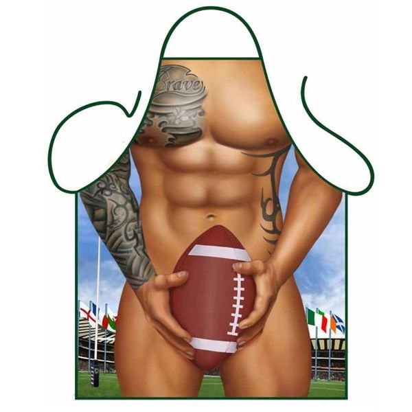 3D Funny Aprons Sexy Muscle Man & Women Apron Dinner BBQ Party Cooking Apron Adu