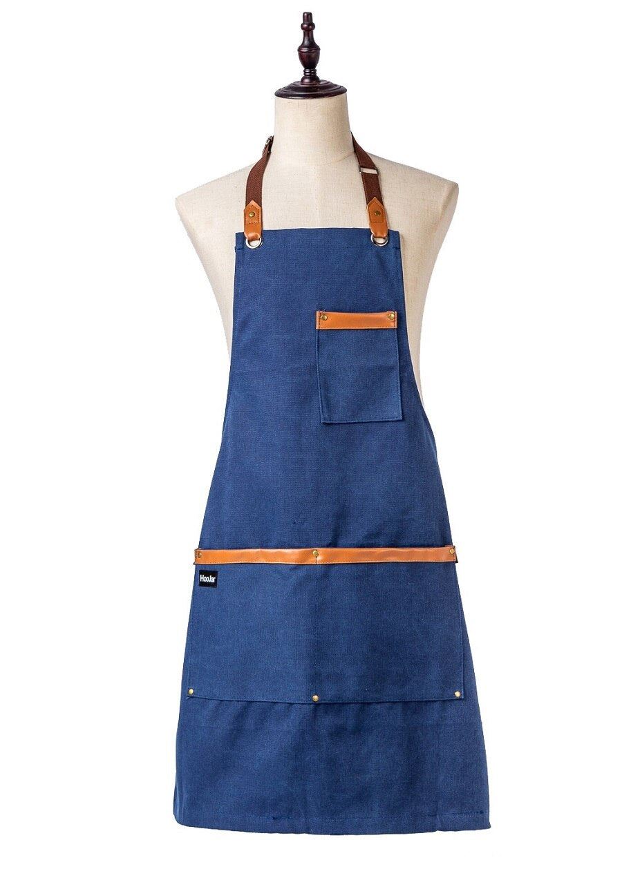 2021 New Thick Canvas Unisex Apron Bib Chef Kitchen Aprons for Women Men Coffee