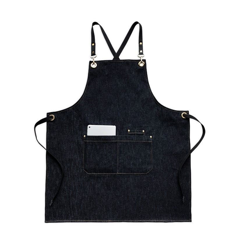 2021 New Thick Canvas Unisex Apron Bib Chef Kitchen Aprons for Women Men Coffee
