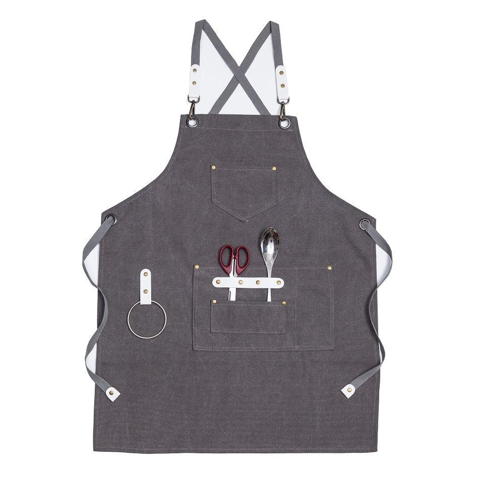 2021 New Thick Canvas Unisex Apron Bib Chef Kitchen Aprons for Women Men Coffee