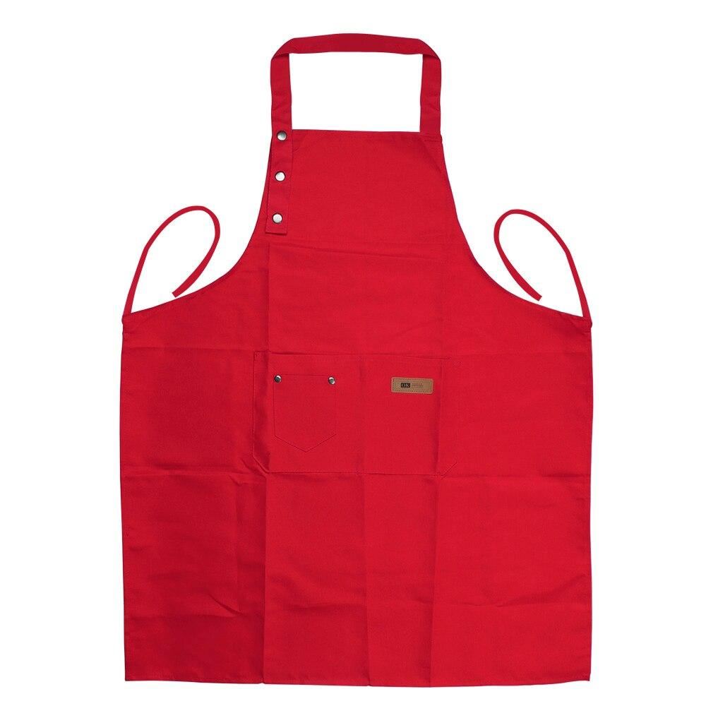 Canvas Kitchen Apron Halter Cleaning Apron For Woman Men Chef Waiter Cafe Shop B