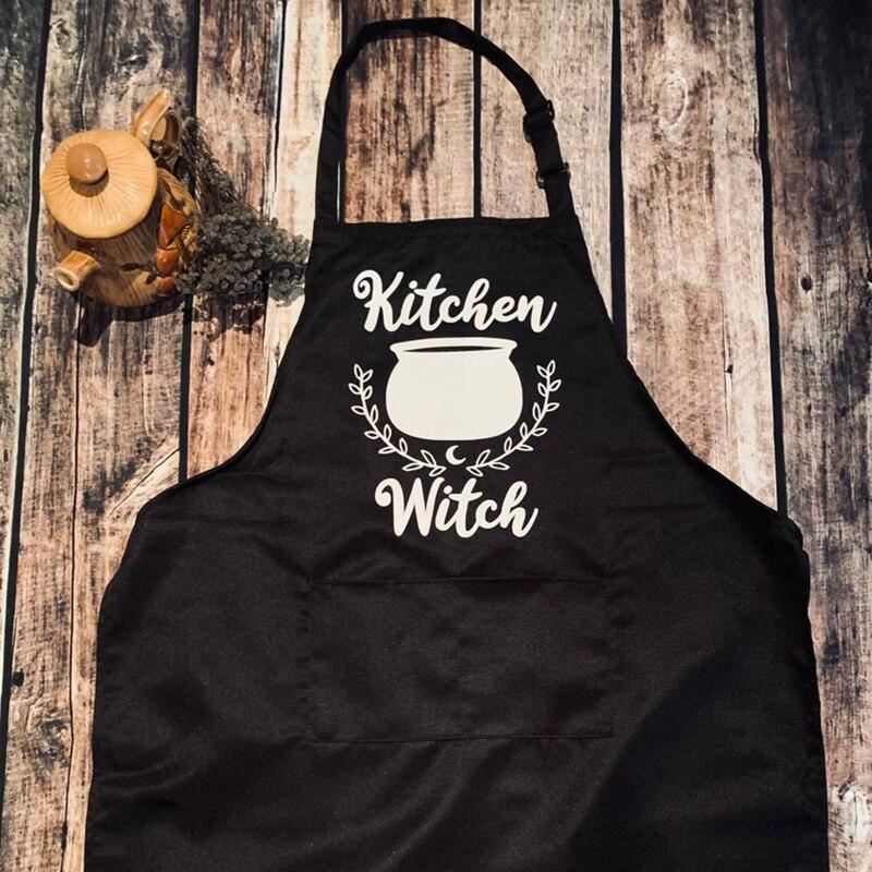 Kitchen Witch Witchy Woman Apron wife mom Grandma happy Halloween family dinner