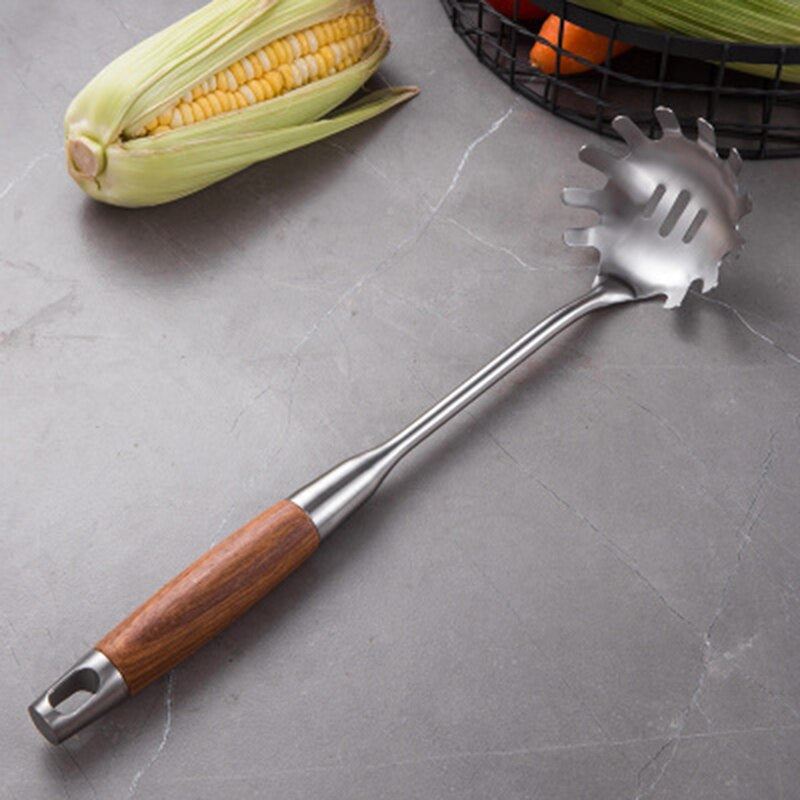 Food Grade Stainless Steel Non-stick Sanding Kitchenware Household Wooden Handle