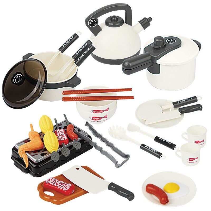 Children Mini Kitchen Toy Set Cookware Pot Pan Kids Pretend Cook Play Toy Simula