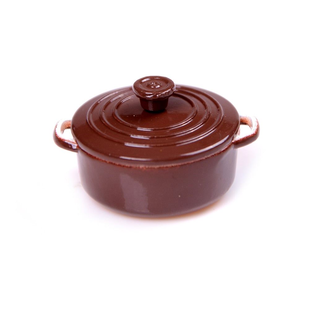 Dollhouse Miniature Kitchen Utensils Cooking Ware Mini Pot Boiler Pan 1:12