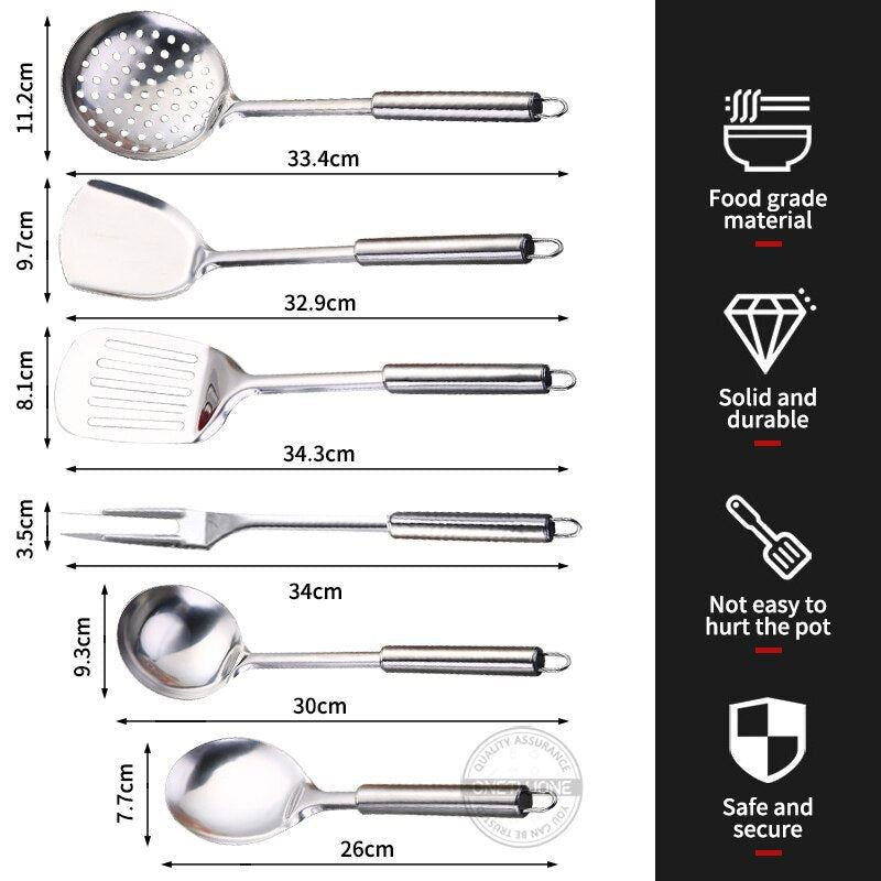Pieces Cooking Utensil Set, Stainless Steel Kitchen Utensil Set with Organizer