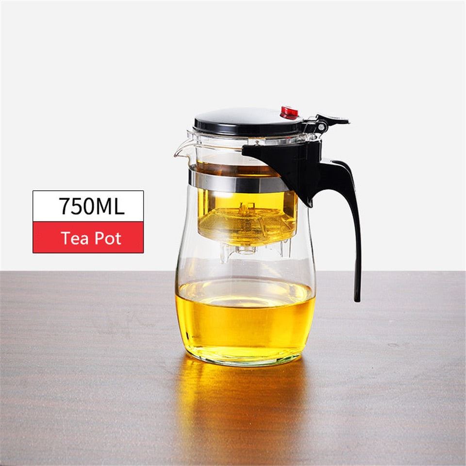 Tea Pots Heat Resistant Glass Tea Pot Tea Infuser Chinese Kung Fu Tea Set Kettle