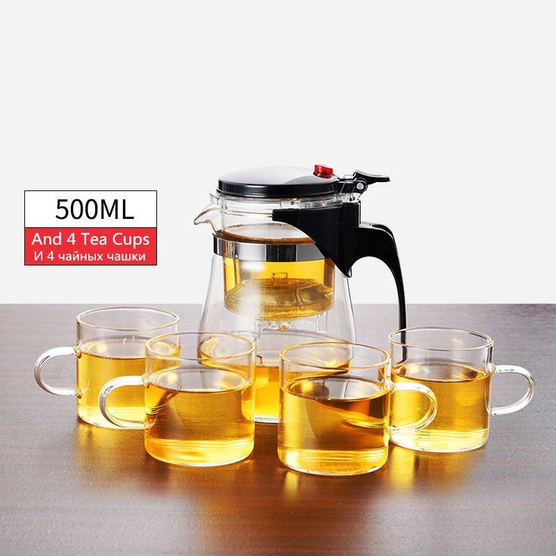 Tea Pots Heat Resistant Glass Tea Pot Tea Infuser Chinese Kung Fu Tea Set Kettle