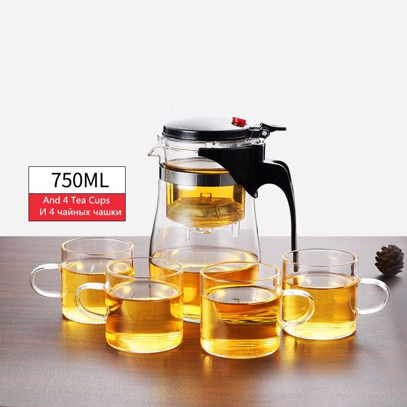 Tea Pots Heat Resistant Glass Tea Pot Tea Infuser Chinese Kung Fu Tea Set Kettle