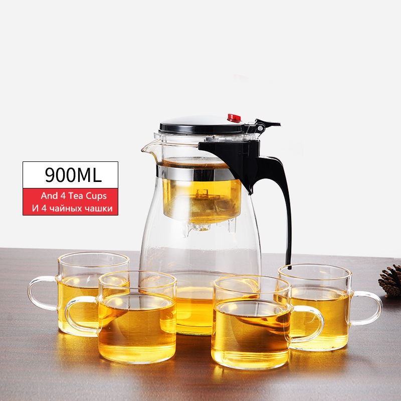 Tea Pots Heat Resistant Glass Tea Pot Tea Infuser Chinese Kung Fu Tea Set Kettle