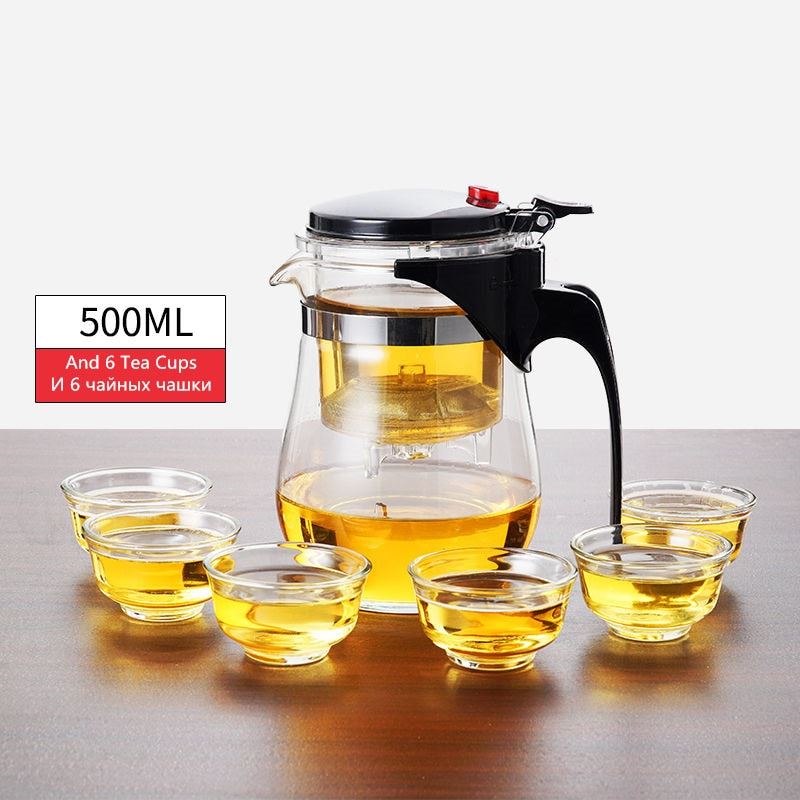 Tea Pots Heat Resistant Glass Tea Pot Tea Infuser Chinese Kung Fu Tea Set Kettle