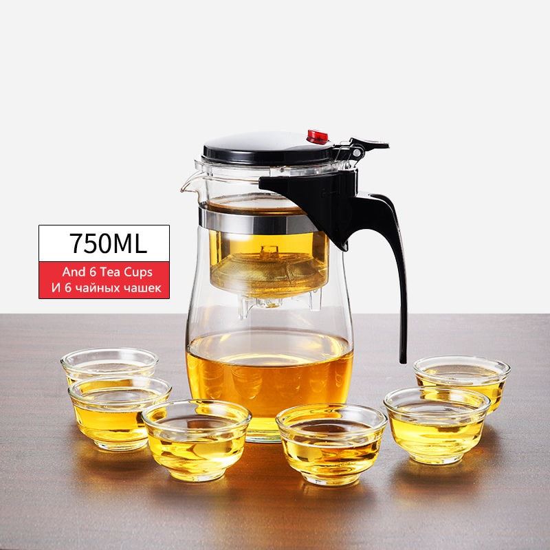 Tea Pots Heat Resistant Glass Tea Pot Tea Infuser Chinese Kung Fu Tea Set Kettle