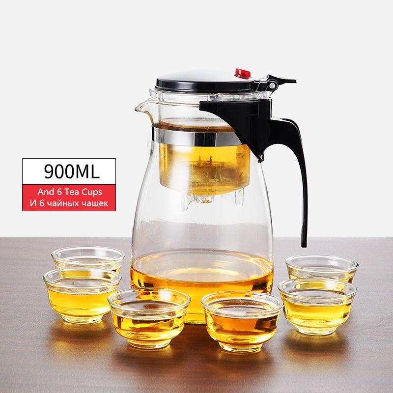 Tea Pots Heat Resistant Glass Tea Pot Tea Infuser Chinese Kung Fu Tea Set Kettle