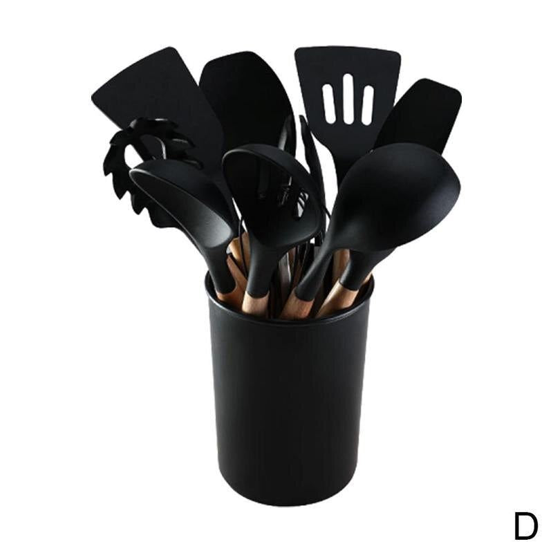 Silicone Kitchenware Kit Non-stick Spatula Spoon Set Durable Cookware 12Pc