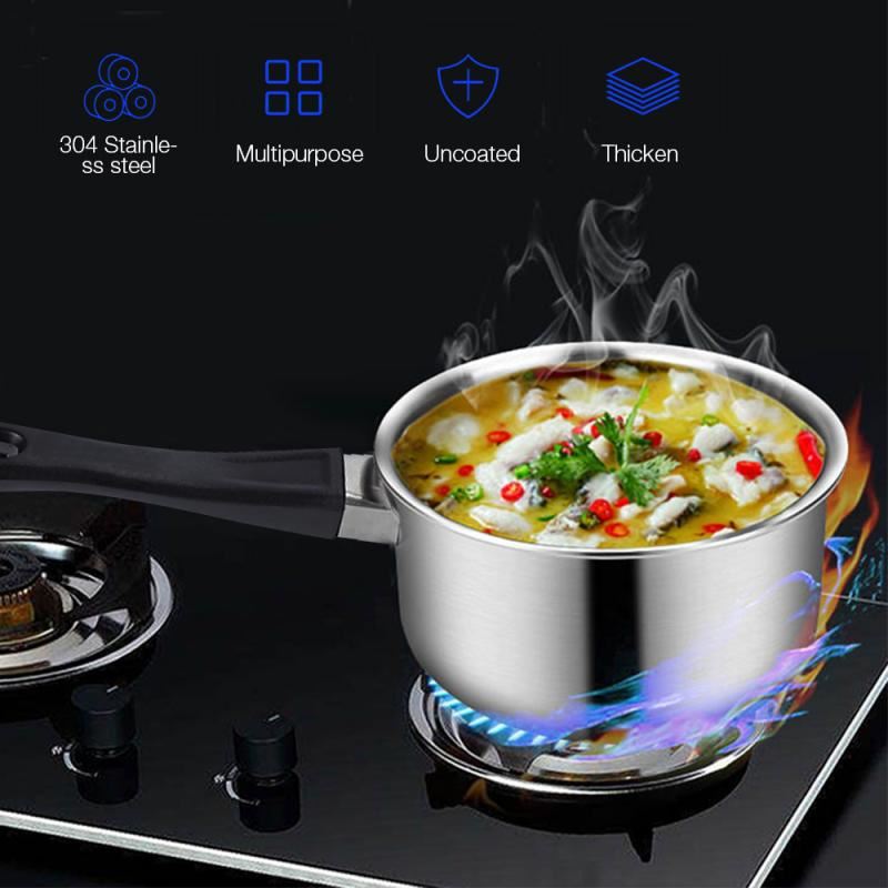 Stainless Steel Cookware Set Fry Pots Pans Saucepan Casserole Cooking Saute Stea