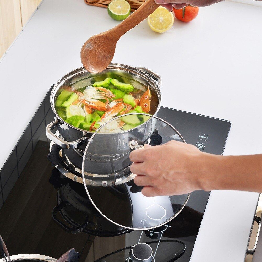 Velaze Cookware Set Stainless Steel 10-Piece Cooking Pot Set,Induction Safe,Non