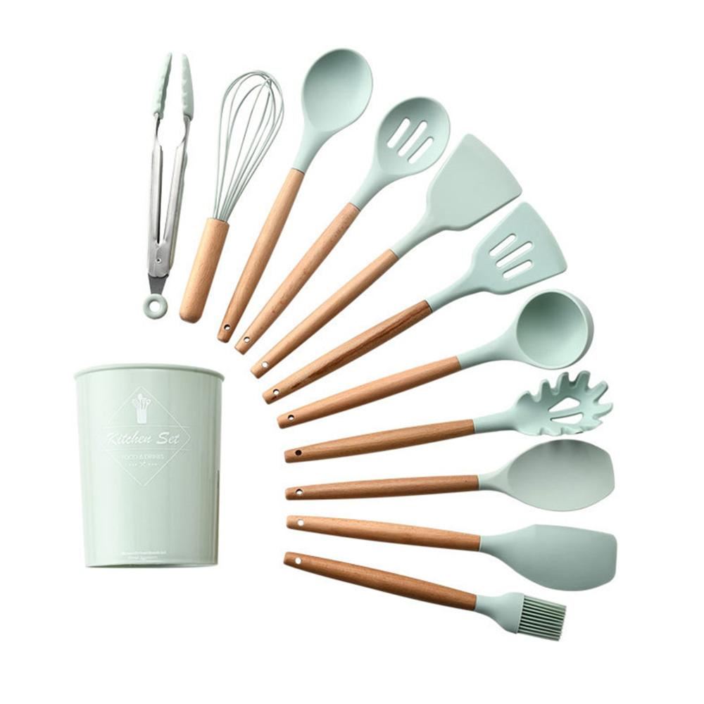Silicone Kitchenware Cooking Utensils Set Heat Resistant Kitchen Non-Sti