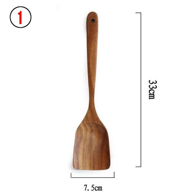 Teak natural wood tableware spoon colander spoon special nano soup