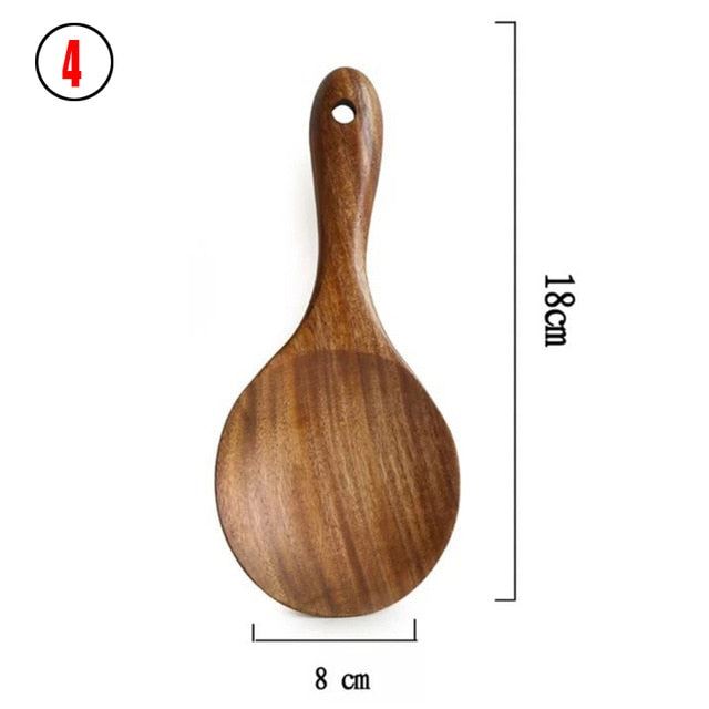 Teak natural wood tableware spoon colander spoon special nano soup