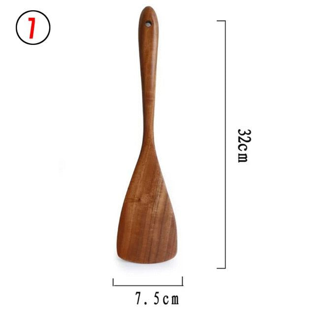 Teak natural wood tableware spoon colander spoon special nano soup
