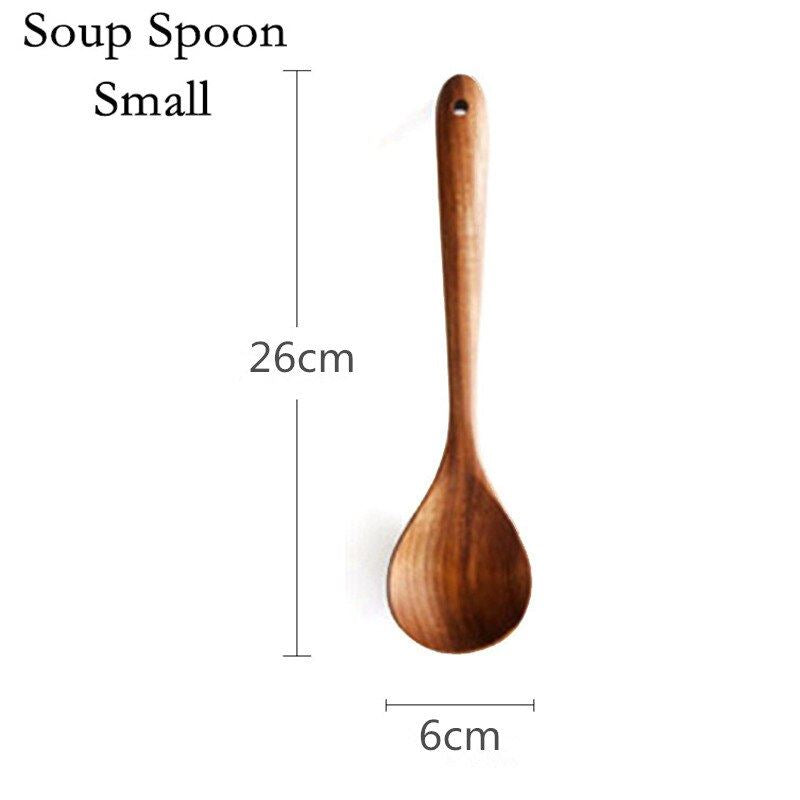 Teak Natural Wood Tableware Spoon Colander Spoon Special Nano Soup Skimmer Cooki