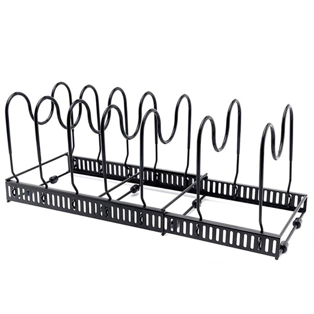 Multi-Funtion Pot Pan Storage Rack 5 Tiers Pot Frying Pan Lid Storage Rack Organ
