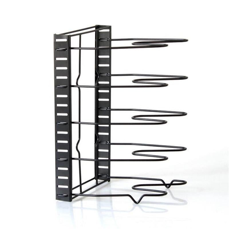 5-layers Stainless Steel Pan Organizer Holder Cutting Board Pan Pot Adjustable S