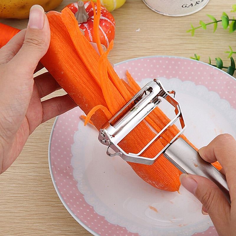 Stainless Steel Peeler Vegetable Cucumber Carrot Fruit Potato Double Planing Gra