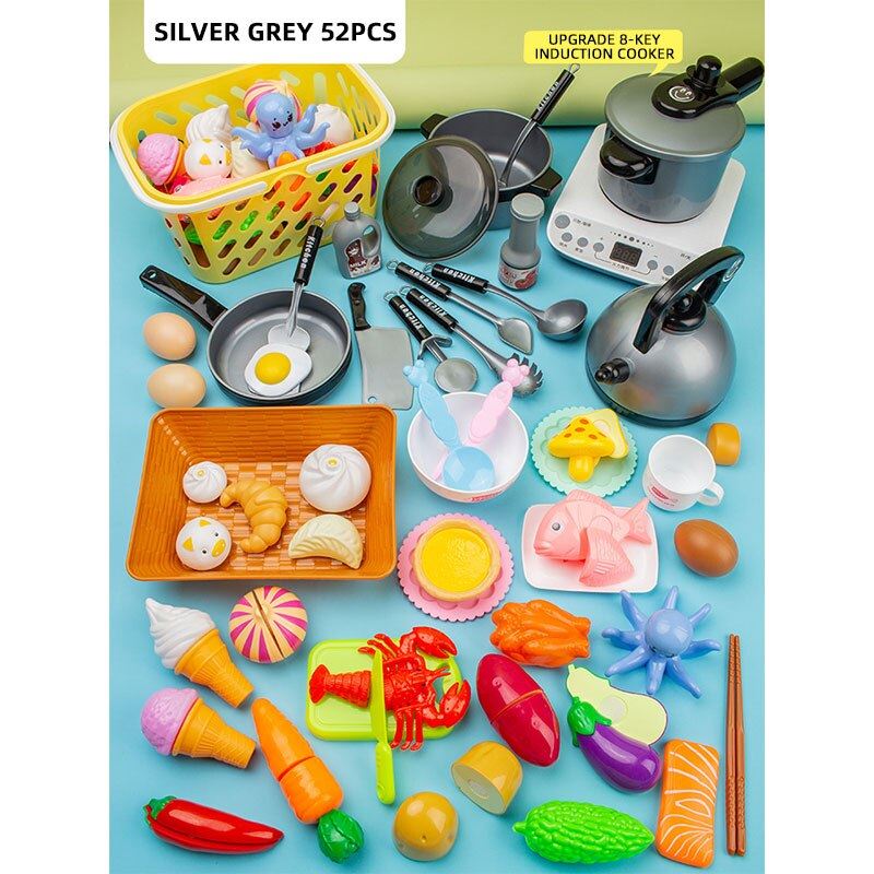 Pretend Cook Play Kitchen Toys Breakfast Children Mini Kitchen Simulation  Utens