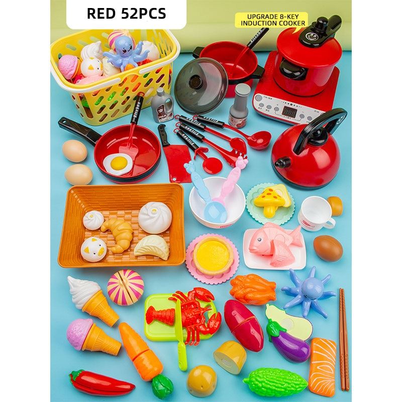 Pretend Cook Play Kitchen Toys Breakfast Children Mini Kitchen Simulation  Utens